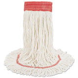 Boardwalk® Super Loop Wet Mop Head, Cotton-synthetic Fiber, 5" Headband, Large Size, White, 12-carton freeshipping - TVN Wholesale 