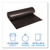 Boardwalk® Low Density Repro Can Liners, 45 Gal, 1.6 Mil, 40" X 46", Black, 10 Bags-roll, 10 Rolls-carton freeshipping - TVN Wholesale 