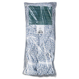 Boardwalk® Mop Head, Floor Finish, Wide, Rayon-polyester, Medium, White-blue, 12-carton freeshipping - TVN Wholesale 