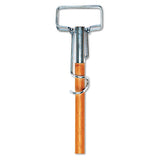 Boardwalk® Spring Grip Metal Head Mop Handle For Most Mop Heads, 60" Wood Handle freeshipping - TVN Wholesale 