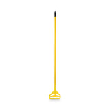 Boardwalk® Plastic Jaws Mop Handle For 5 Wide Mop Heads, 60" Aluminum Handle, Yellow freeshipping - TVN Wholesale 