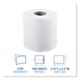 Boardwalk® Two-ply Toilet Tissue, Septic Safe, White, 4.5 X 3.75, 500 Sheets-roll, 96 Rolls-carton freeshipping - TVN Wholesale 