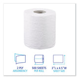 Boardwalk® Two-ply Toilet Tissue, Septic Safe, White, 4.5 X 3, 500 Sheets-roll, 96 Rolls-carton freeshipping - TVN Wholesale 