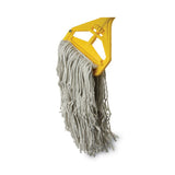 Boardwalk® Quick Change Side-latch Plastic Mop Head Handle, 60" Aluminum Handle, Yellow freeshipping - TVN Wholesale 