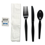 Boardwalk® Cutlery Kit, Plastic Fork-spoon-knife-salt-polypropylene-napkin, White, 250-carton freeshipping - TVN Wholesale 