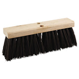 Boardwalk® Street Broom Head, 6.25" Black Polypropylene Bristles, 16" Brush freeshipping - TVN Wholesale 