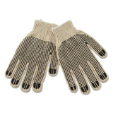 Boardwalk® Pvc-dotted String Knit Gloves, Large, Dozen freeshipping - TVN Wholesale 