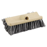 Boardwalk® Dual-surface Black Polypropylene Bristles, 10" Brush, Brown Plastic Handle freeshipping - TVN Wholesale 