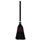 Boardwalk® Flag Tipped Poly Lobby Brooms, Flag Tipped Poly Bristles, 38" Overall Length, Natural-black, 12-carton freeshipping - TVN Wholesale 