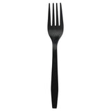 Boardwalk® Heavyweight Polypropylene Cutlery, Fork, Black, 1000-carton freeshipping - TVN Wholesale 