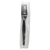 Boardwalk® Heavyweight Wrapped Polystyrene Cutlery, Fork, Black, 1,000-carton freeshipping - TVN Wholesale 