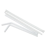 Boardwalk® Flexible Wrapped Straws, 7.75", Plastic, White, 500-pack, 20 Packs-carton freeshipping - TVN Wholesale 