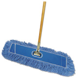 Boardwalk® Dry Mopping Kit, 36 X 5 Blue Blended Synthetic Head, 60" Natural Wood-metal Handle freeshipping - TVN Wholesale 