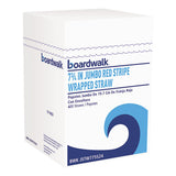 Boardwalk® Wrapped Jumbo Straws, 7.75", Plastic, Red W-white Stripe, 400-pack, 25 Packs-carton freeshipping - TVN Wholesale 