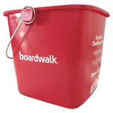 Boardwalk® Sanitizing Bucket, 6 Qt, Red, Plastic freeshipping - TVN Wholesale 