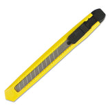 Boardwalk® Snap Blade Knife, Retractable, Snap-off, Straight-edged, Yellow freeshipping - TVN Wholesale 