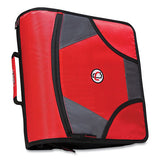 Case it™ King Size Mighty Zip Tab Binder, 3 Rings, 4" Capacity, 11 X 8.5, Red freeshipping - TVN Wholesale 