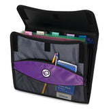 Case it™ Sidekick Zipper Binder With Removable Expanding File, 3 Rings, 2" Capacity, 11 X 8.5, Purple-black Accents freeshipping - TVN Wholesale 