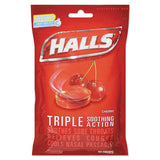 HALLS Triple Action Cough Drops, Cherry, 30-bag, 12 Bags-box freeshipping - TVN Wholesale 