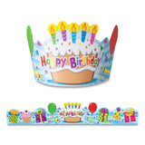 Student Crown, Birthday, 23.5 X 4, Assorted Colors, 30-pack