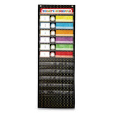 Carson-Dellosa Education Deluxe Scheduling Pocket Chart, 13 Pockets, 13 X 36, Black freeshipping - TVN Wholesale 