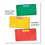 Carson-Dellosa Education Adjustable Tri-section Pocket Chart, 15 Pockets, Guide, 33.75 X 55.5, Red-green-yellow freeshipping - TVN Wholesale 