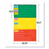 Carson-Dellosa Education Adjustable Tri-section Pocket Chart, 15 Pockets, Guide, 33.75 X 55.5, Red-green-yellow freeshipping - TVN Wholesale 