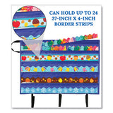 Carson-Dellosa Education Border Storage Pocket Chart, Blue-clear, 41" X 24.5" freeshipping - TVN Wholesale 