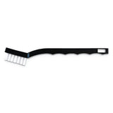 Carlisle Flo-pac Utility Toothbrush Style Maintenance Brush, White Nylon Bristles, 7.25" Brush, 7" Black Polypropylene Handle freeshipping - TVN Wholesale 