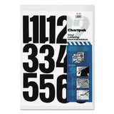 Chartpak® Press-on Vinyl Numbers, Self Adhesive, Black, 4"h, 23-pack freeshipping - TVN Wholesale 