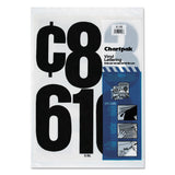 Chartpak® Press-on Vinyl Numbers, Self Adhesive, Black, 6"h, 21-pack freeshipping - TVN Wholesale 