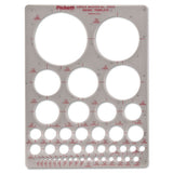 Chartpak® Templates, Circles, 7 X 10, Smoke freeshipping - TVN Wholesale 
