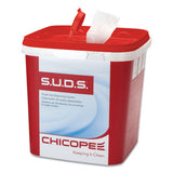 Chicopee® S.u.d.s Bucket With Lid, 7.5 X 7.5 X 8, Red-white, 3-carton freeshipping - TVN Wholesale 