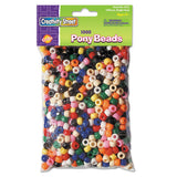 Creativity Street® Pony Beads, Plastic, 6 Mm X 9 Mm, Assorted Primary Colors, 1,000-set freeshipping - TVN Wholesale 