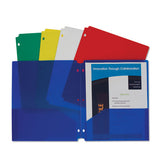 C-Line® Two-pocket Heavyweight Poly Portfolio Folder, 3-hole Punch, 11 X 8.5, Assorted, 10-pack freeshipping - TVN Wholesale 