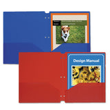 C-Line® Two-pocket Heavyweight Poly Portfolio Folder, 3-hole Punch, 11 X 8.5, Blue, 25-box freeshipping - TVN Wholesale 