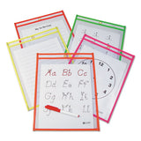 C-Line® Reusable Dry Erase Pockets, 9 X 12, Assorted Primary Colors, 5-pack freeshipping - TVN Wholesale 