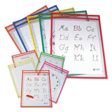 C-Line® Reusable Dry Erase Pockets, 9 X 12, Assorted Neon Colors, 10-pack freeshipping - TVN Wholesale 