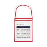 C-Line® 1-pocket Shop Ticket Holder W-strap And Red Stitching, 75-sheet, 9 X 12, 15-box freeshipping - TVN Wholesale 