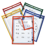 C-Line® Reusable Dry Erase Pockets, Easy Load, 9 X 12, Assorted Primary Colors, 25-pack freeshipping - TVN Wholesale 