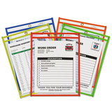C-Line® Stitched Shop Ticket Holders, Neon, Assorted 5 Colors, 75", 9 X 12, 25-bx freeshipping - TVN Wholesale 