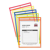 C-Line® Stitched Shop Ticket Holders, Neon, Assorted 5 Colors, 75", 9 X 12, 10-pack freeshipping - TVN Wholesale 