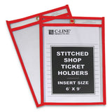 C-Line® Stitched Shop Ticket Holders, Top Load, Super Heavy, Clear, 6" X 9" Inserts, 25-box freeshipping - TVN Wholesale 