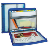 C-Line® Zippered Binder W- Expanding File, 2" Overall Expansion, 7 Sections, Letter Size, Bright Blue freeshipping - TVN Wholesale 