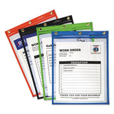 Heavy-duty Super Heavyweight Plus Stitched Shop Ticket Holders, Clear-assorted, 9 X 12, 20-box