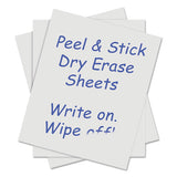 C-Line® Peel And Stick Dry Erase Sheets, 8 1-2 X 11, White, 25 Sheets-box freeshipping - TVN Wholesale 