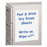 C-Line® Peel And Stick Dry Erase Sheets, 8 1-2 X 11, White, 25 Sheets-box freeshipping - TVN Wholesale 