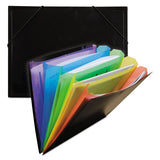 C-Line® Rainbow Document Sorter-case, 5" Expansion, 5 Sections, Letter Size, Black-multicolor freeshipping - TVN Wholesale 