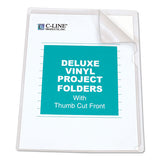 C-Line® Deluxe Vinyl Project Folders, Letter Size, Clear, 50-box freeshipping - TVN Wholesale 