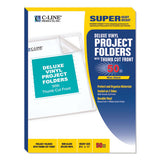 C-Line® Deluxe Vinyl Project Folders, Letter Size, Clear, 50-box freeshipping - TVN Wholesale 